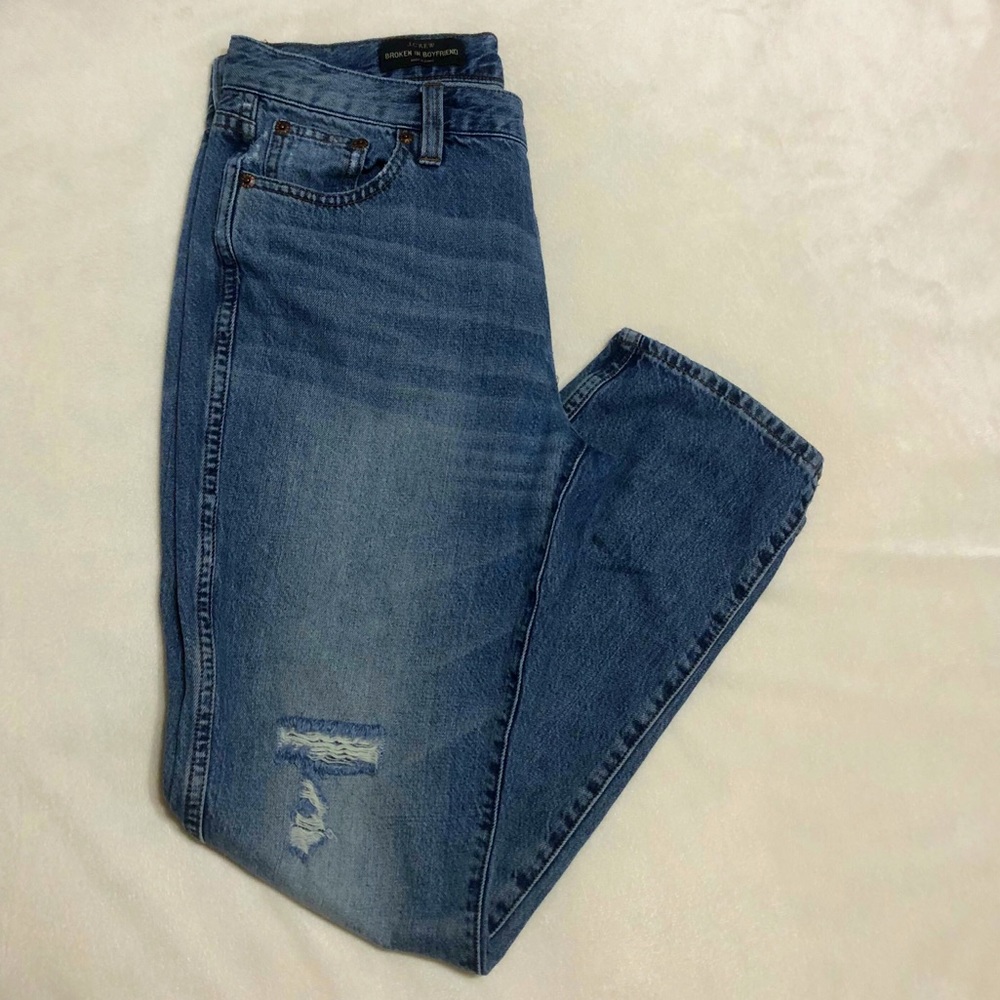 SOLD🍾J Crew BrokenIn Boyfriend Jean In Colby Wash - Picture 6 of 8